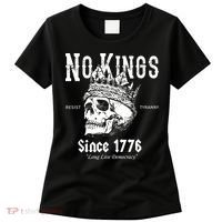 No Kings Since 1776 Skull Resist Long Live Democracy Women's T-Shirt thumb 0