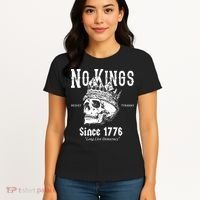 No Kings Since 1776 Skull Resist Long Live Democracy Women's T-Shirt thumb 4