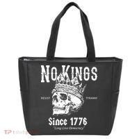 No Kings Since 1776 Skull Resist Long Live Democracy Tote Bag thumb 0