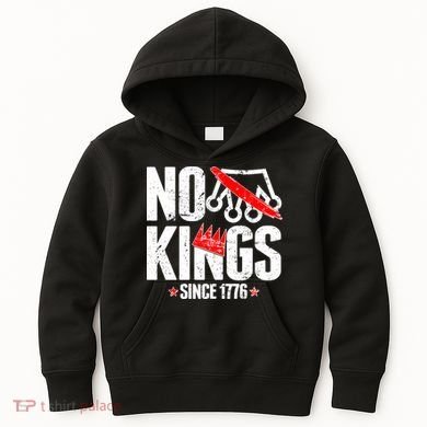 No Kings Since 1776 Kids Hoodie