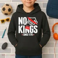 No Kings Since 1776 Kids Hoodie thumb 2
