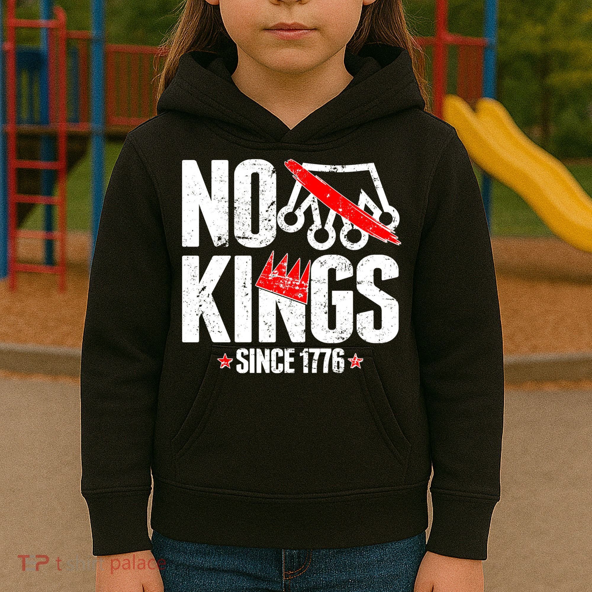 No Kings Since 1776 Kids Hoodie