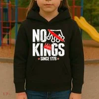 No Kings Since 1776 Kids Hoodie thumb 3