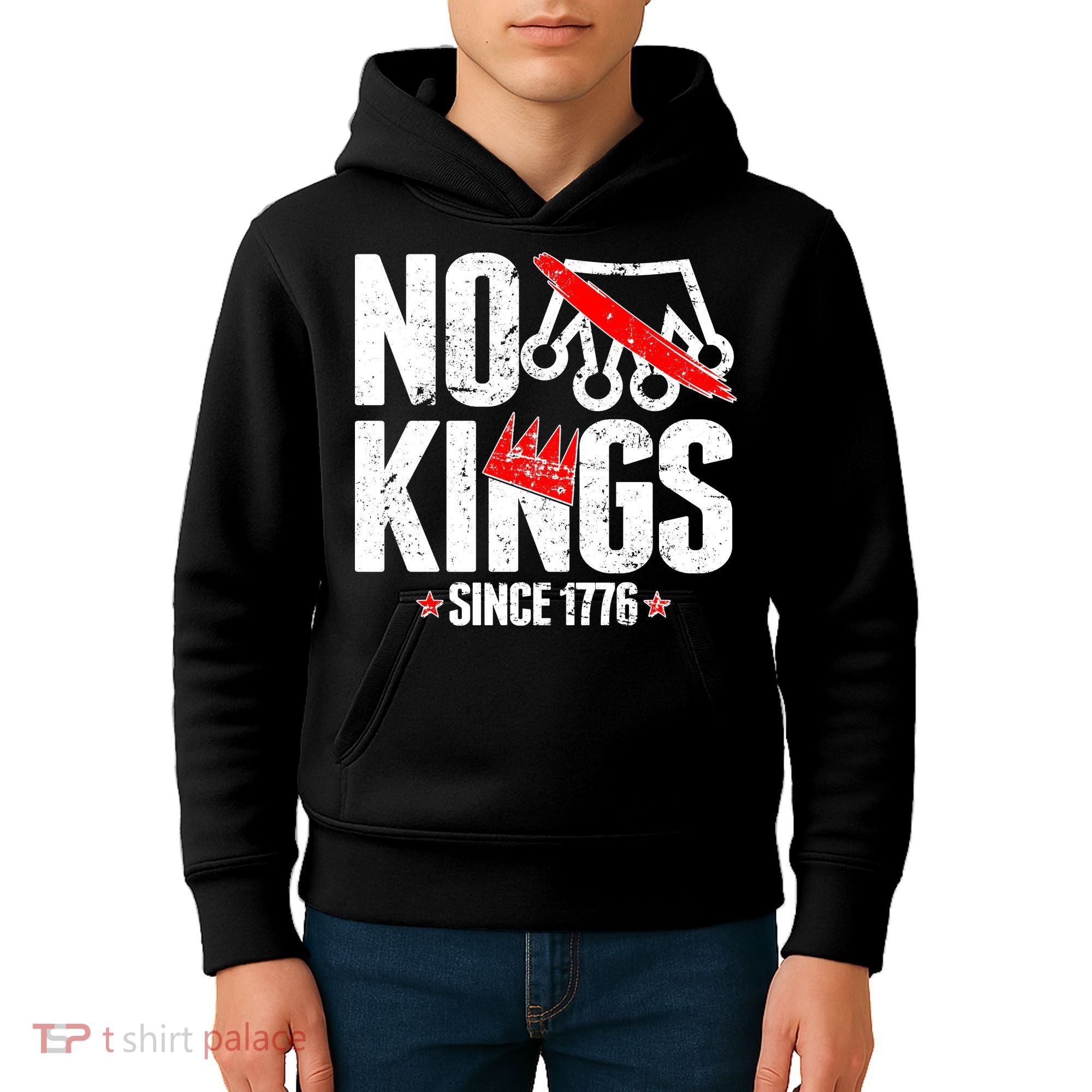 No Kings Since 1776 Kids Hoodie