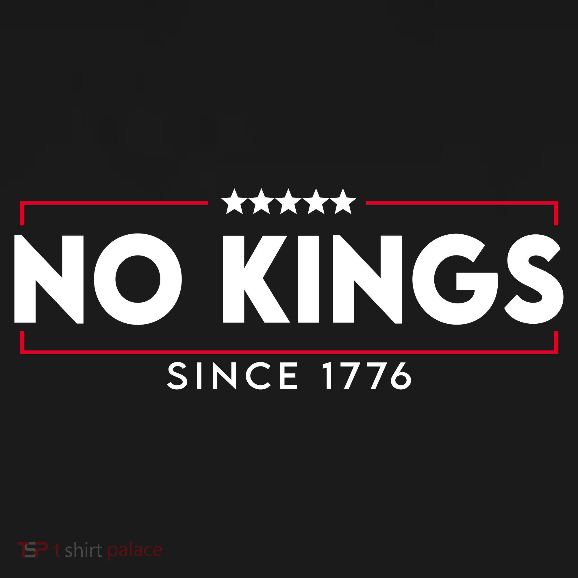 No Kings Since 1776 Simple Logo Doggie Tank