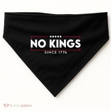 No Kings Since 1776 Simple Logo USA-Made Doggie Bandana