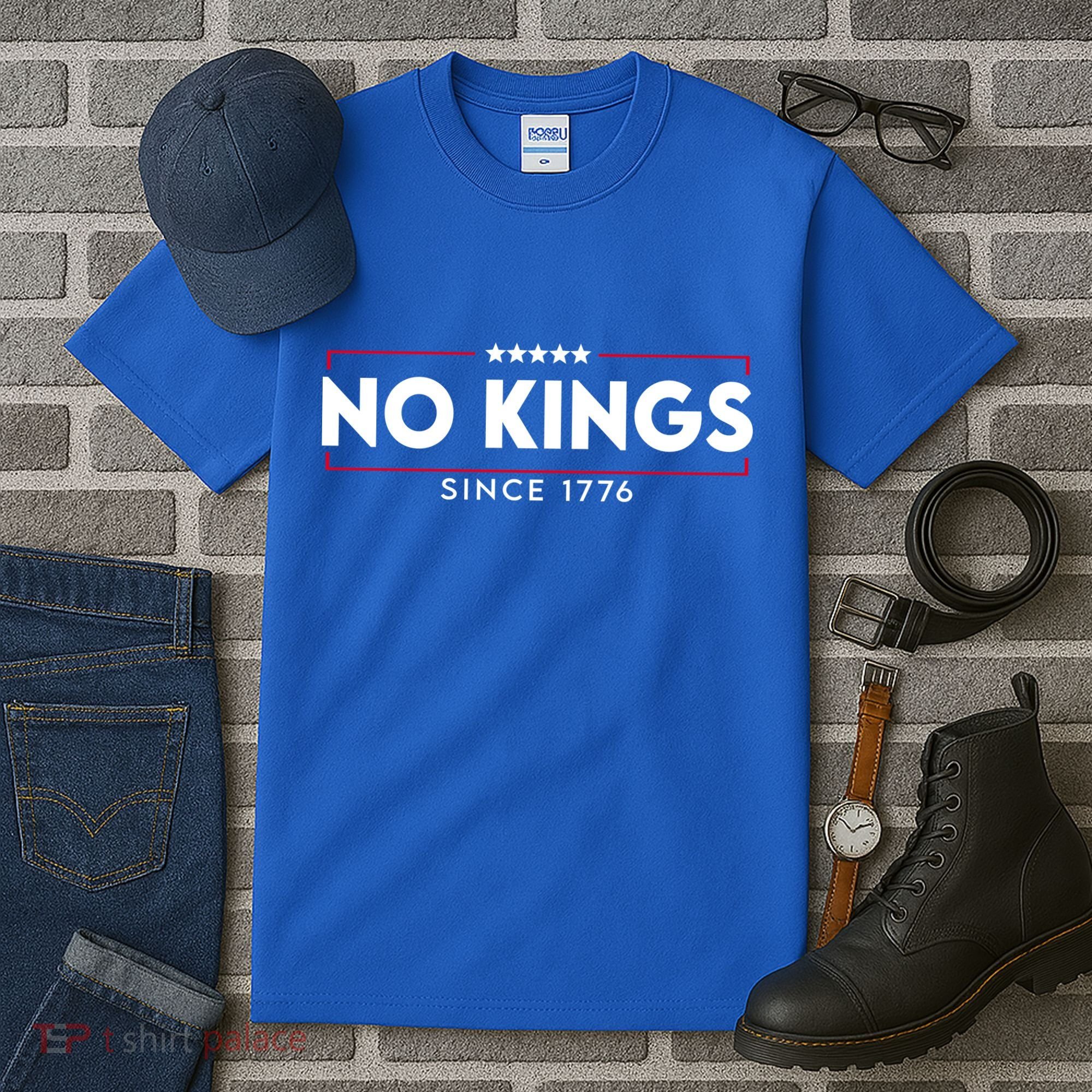 No Kings Since 1776 Simple Logo Tall T-Shirt