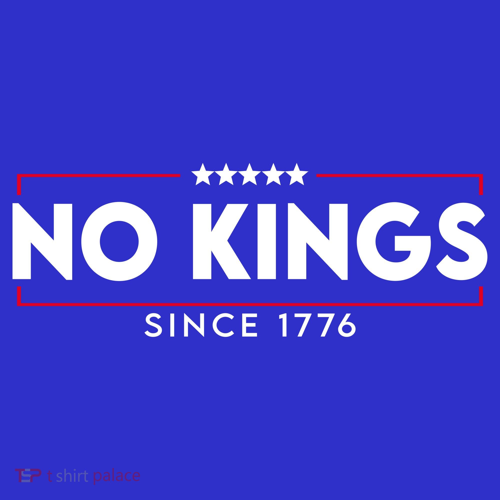 No Kings Since 1776 Simple Logo Coaster