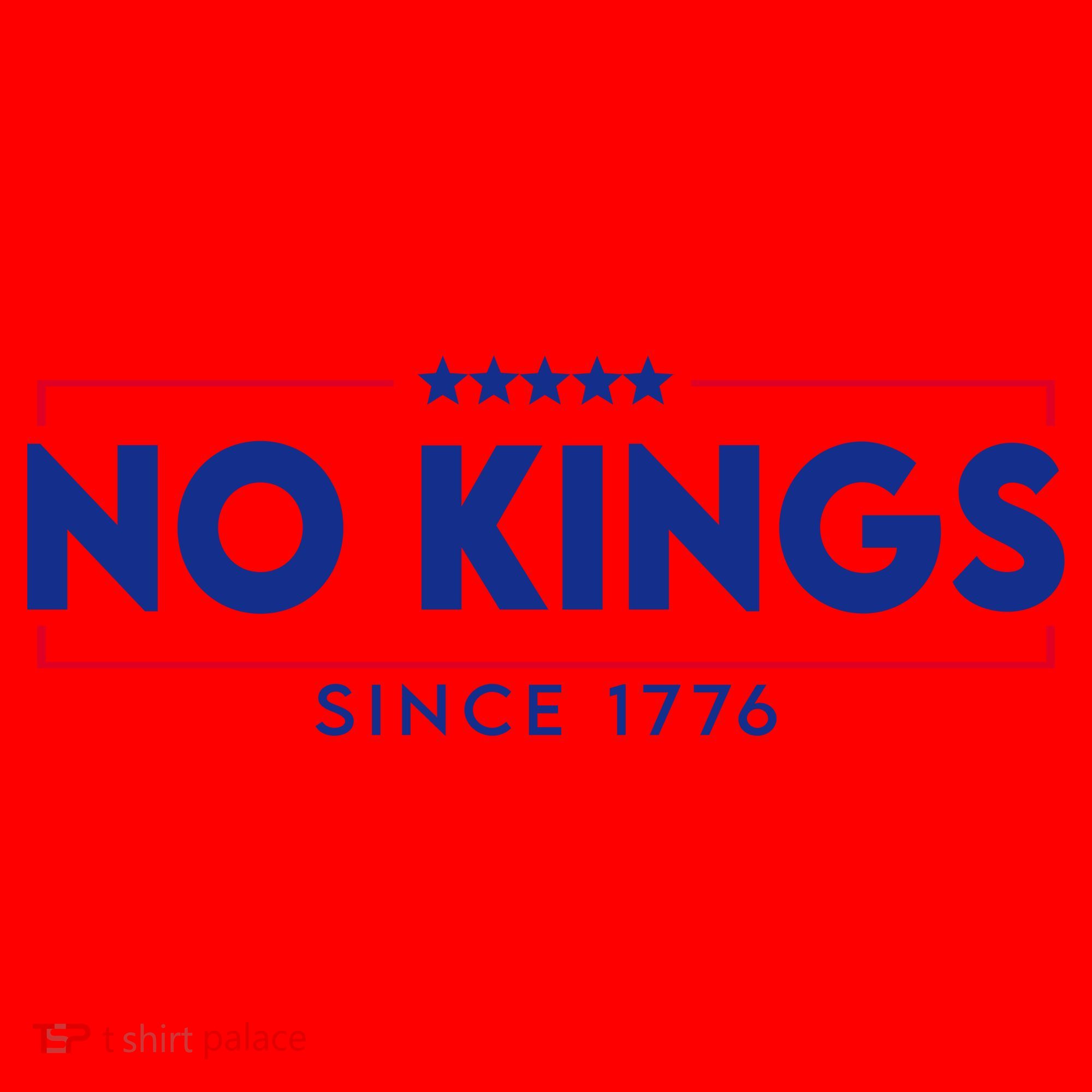 No Kings Since 1776 Simple Logo Santa Hat
