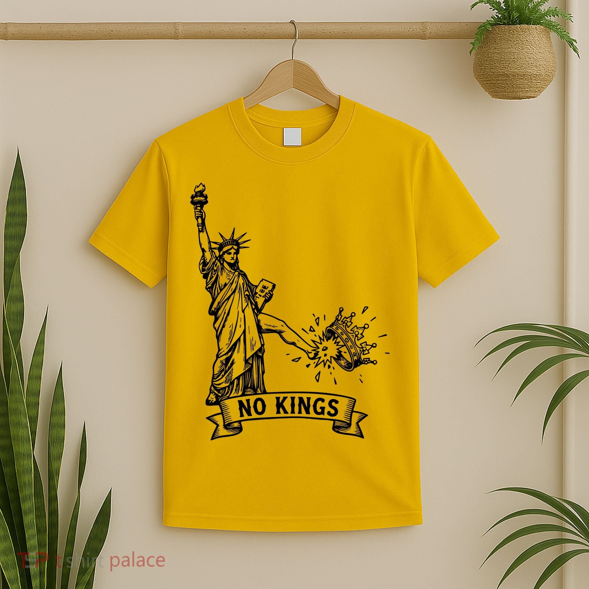 NO Kings Statue Of Liberty Kicks Crown T-Shirt