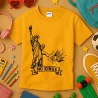 NO Kings Statue Of Liberty Kicks Crown Kids T-Shirt thumb 3
