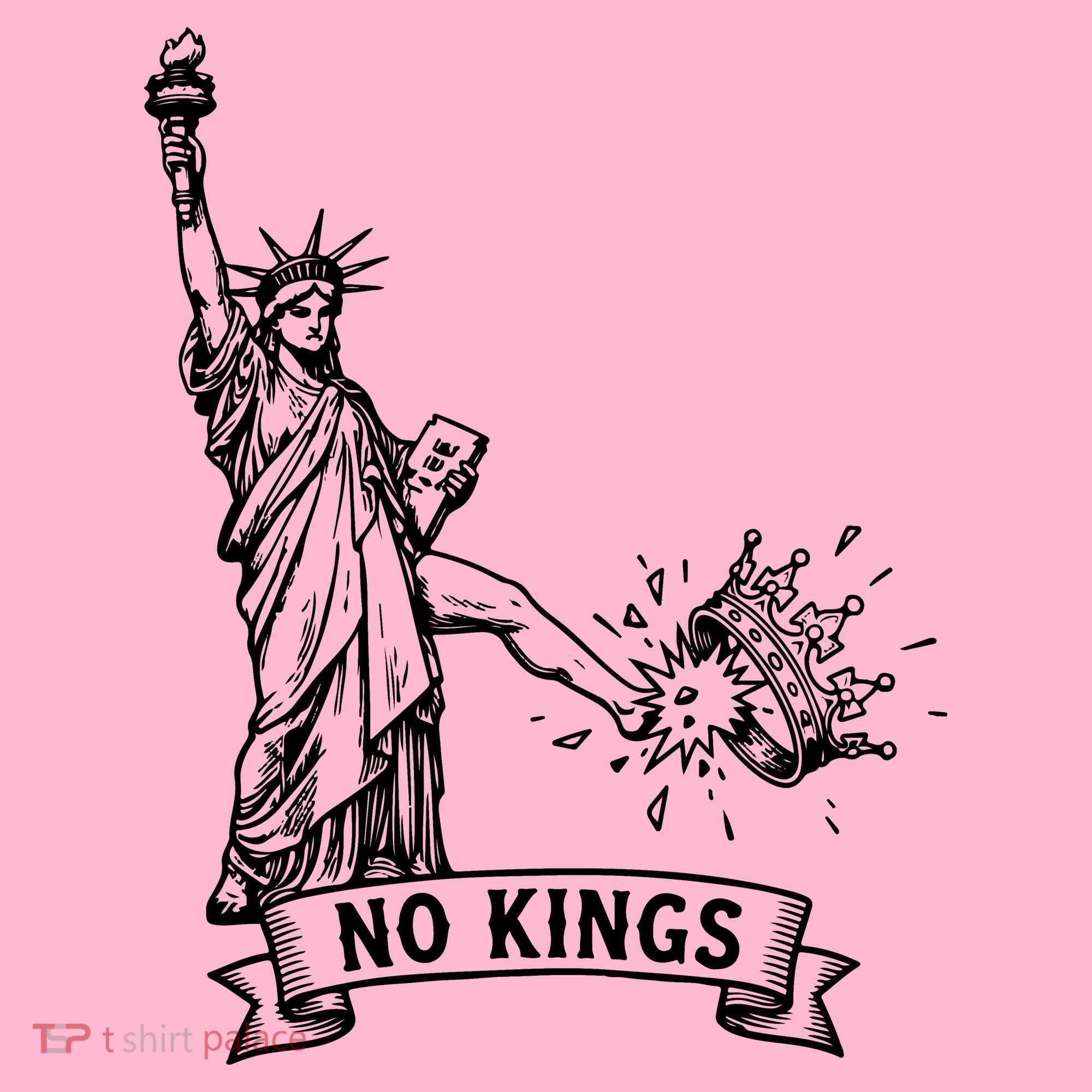NO Kings Statue Of Liberty Kicks Crown Coaster