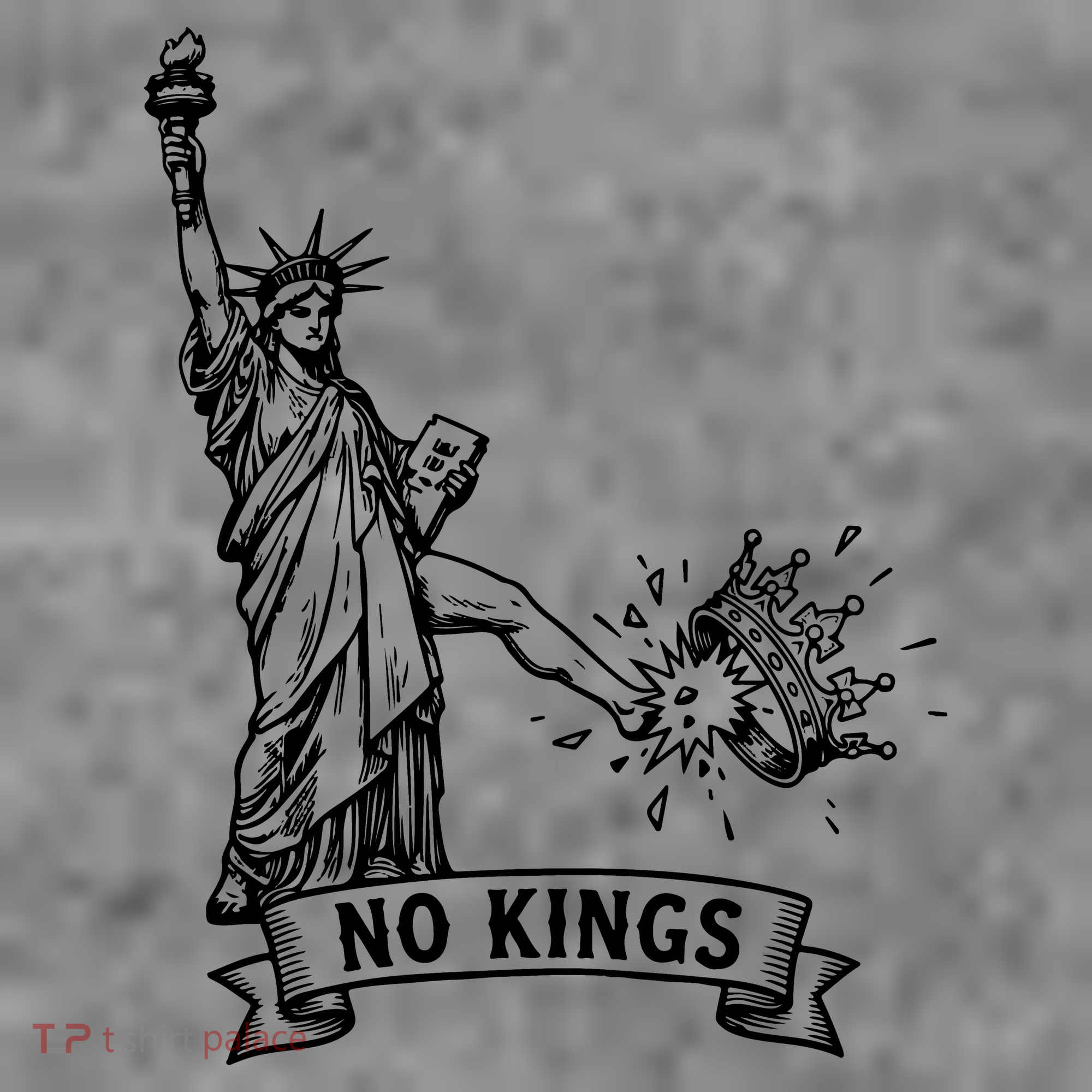 NO Kings Statue Of Liberty Kicks Crown Toddler Hoodie