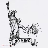 NO Kings Statue Of Liberty Kicks Crown Women's Hoodie thumb 2