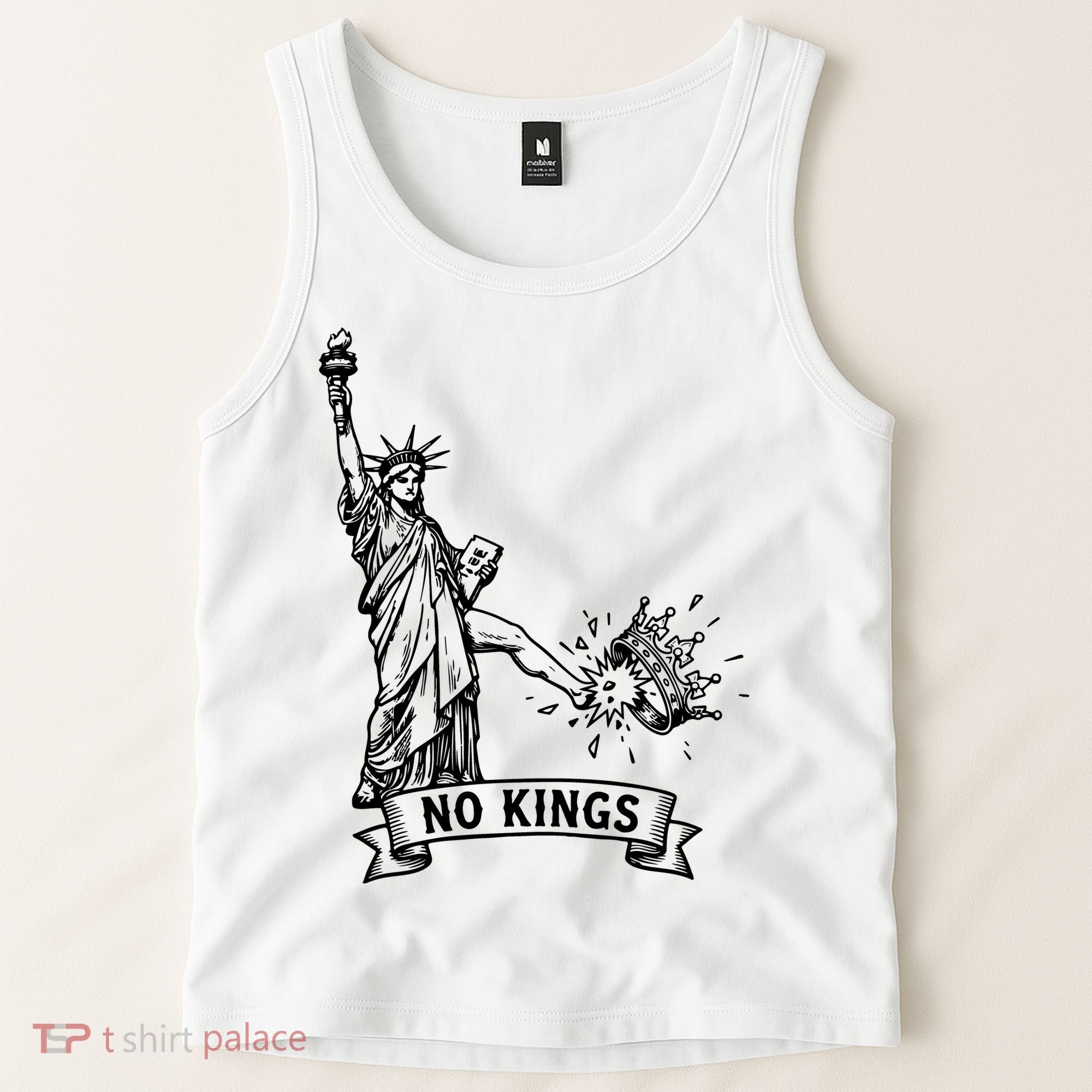 NO Kings Statue Of Liberty Kicks Crown Tank Top