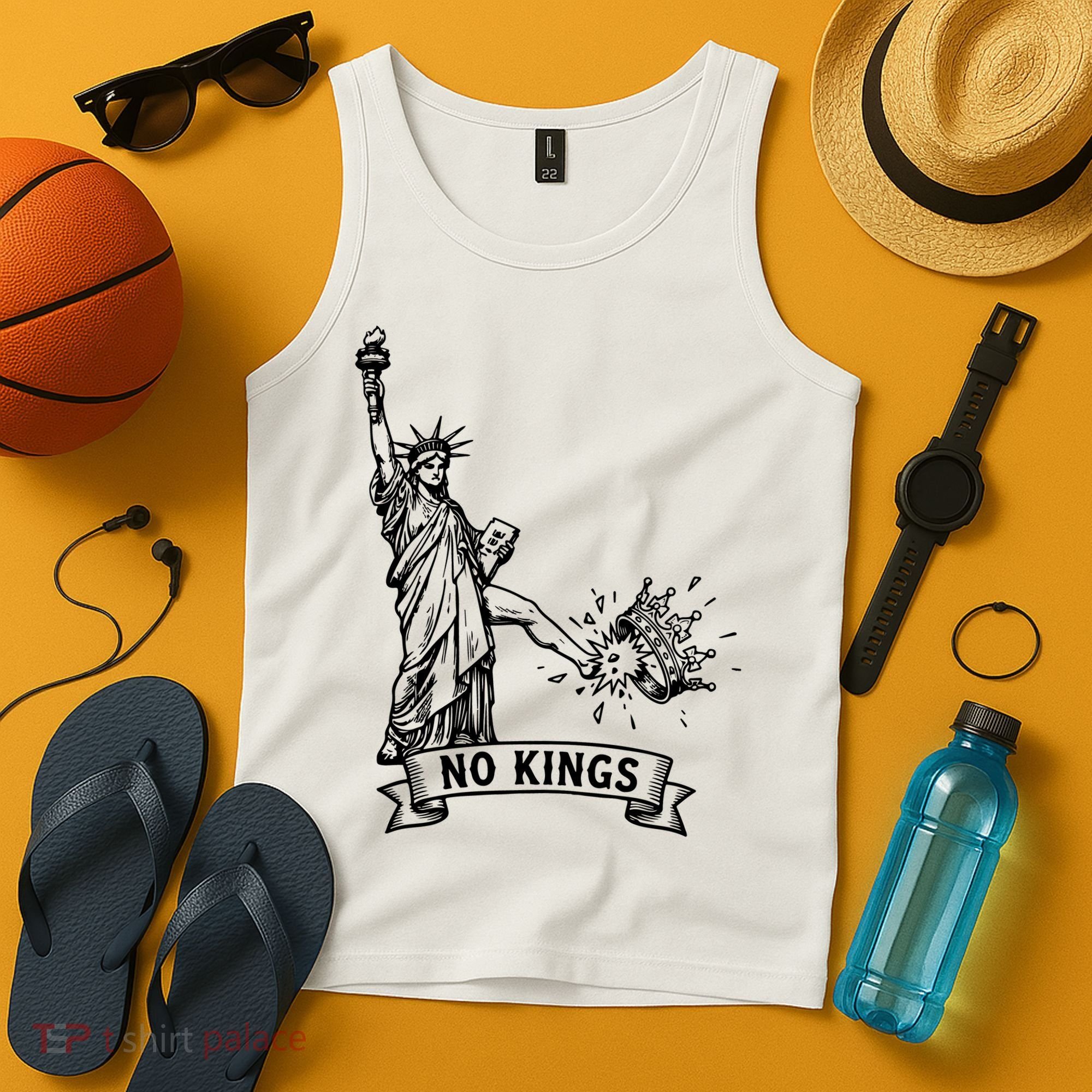 NO Kings Statue Of Liberty Kicks Crown Tank Top