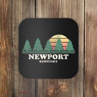 Newport Ky Vintage Throwback Retro 70s Design Coaster