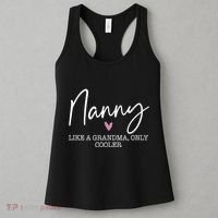 Nanny Like A Grandma Only Cooler Heart MotherS Day Nanny Women's Tank Top thumb 3
