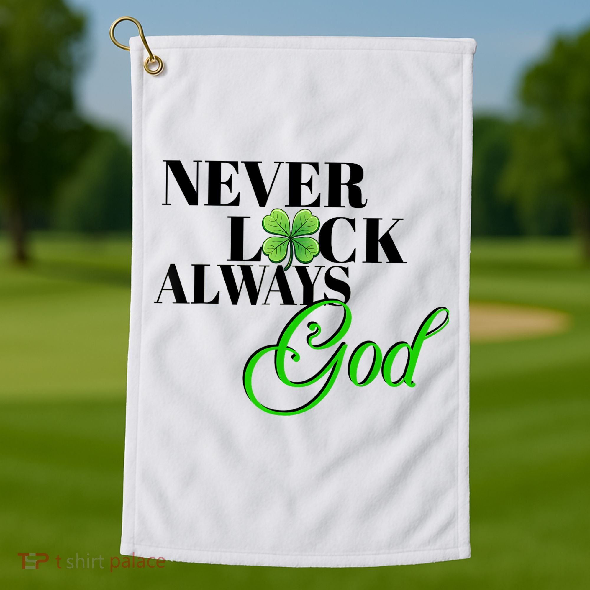 Never Luck Always God St Patrick’S Day Golf Towel