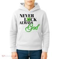 Never Luck Always God St Patrick’S Day Kids Hoodie thumb 4