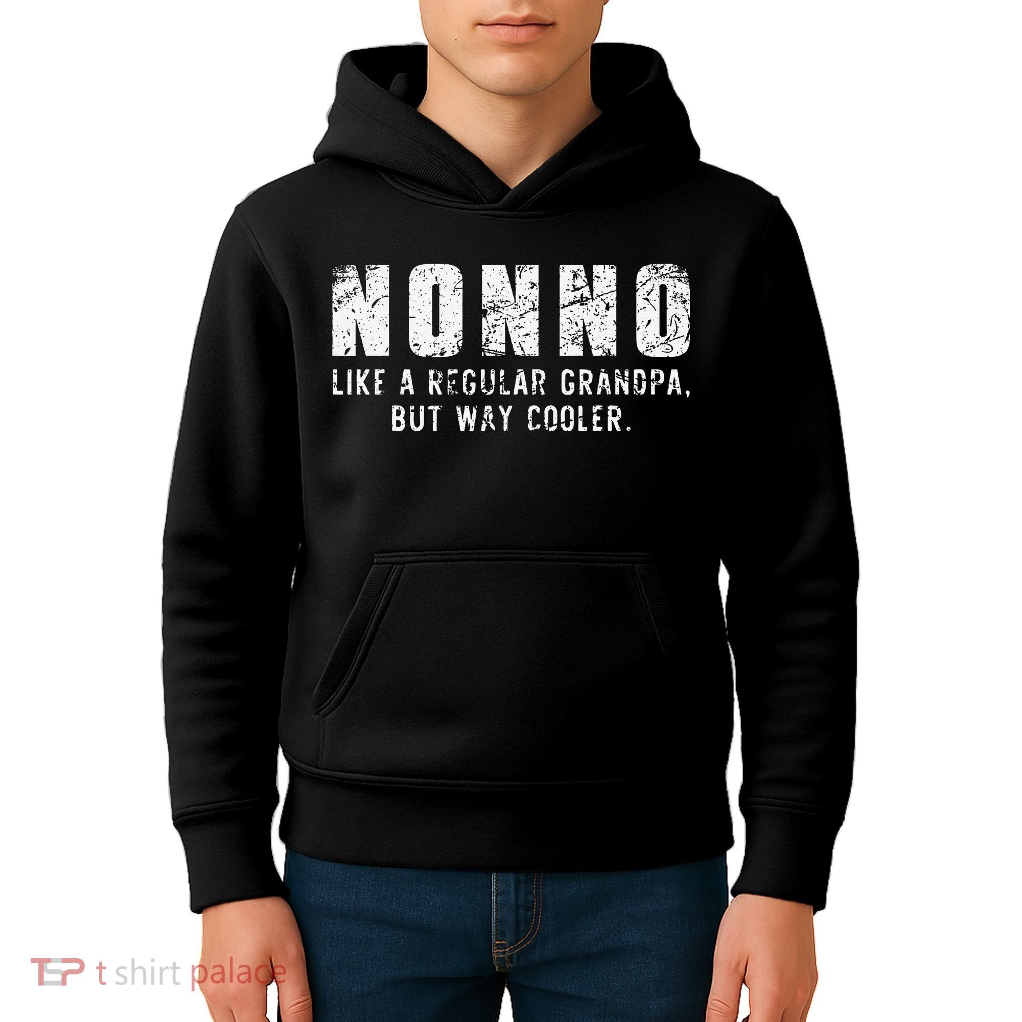 Nonno Like A Grandpa But Way Cooler Only Much Fathers Day Kids Hoodie