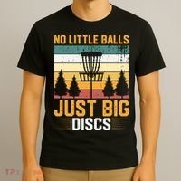 No Little Balls Just Big Vintage Disc Golf Frisbee Golf T-Shirt thumb 3