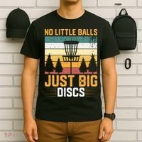 No Little Balls Just Big Vintage Disc Golf Frisbee Golf T-Shirt thumb 6