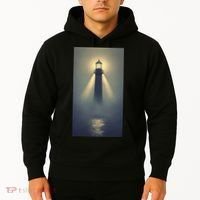 Nautical Lighthouse Beam Ocean Maritime Fog Hoodie thumb 2