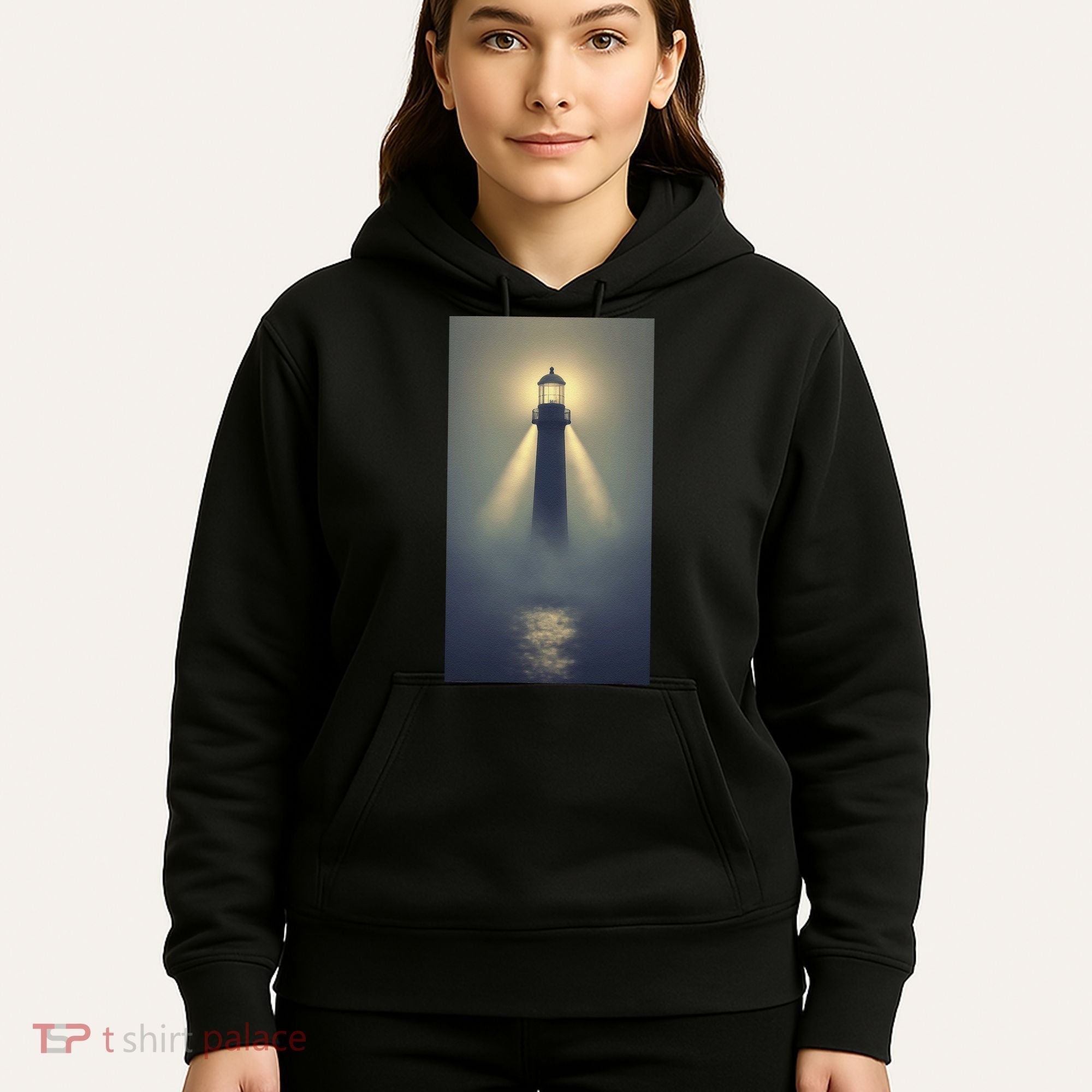 Nautical Lighthouse Beam Ocean Maritime Fog Hoodie