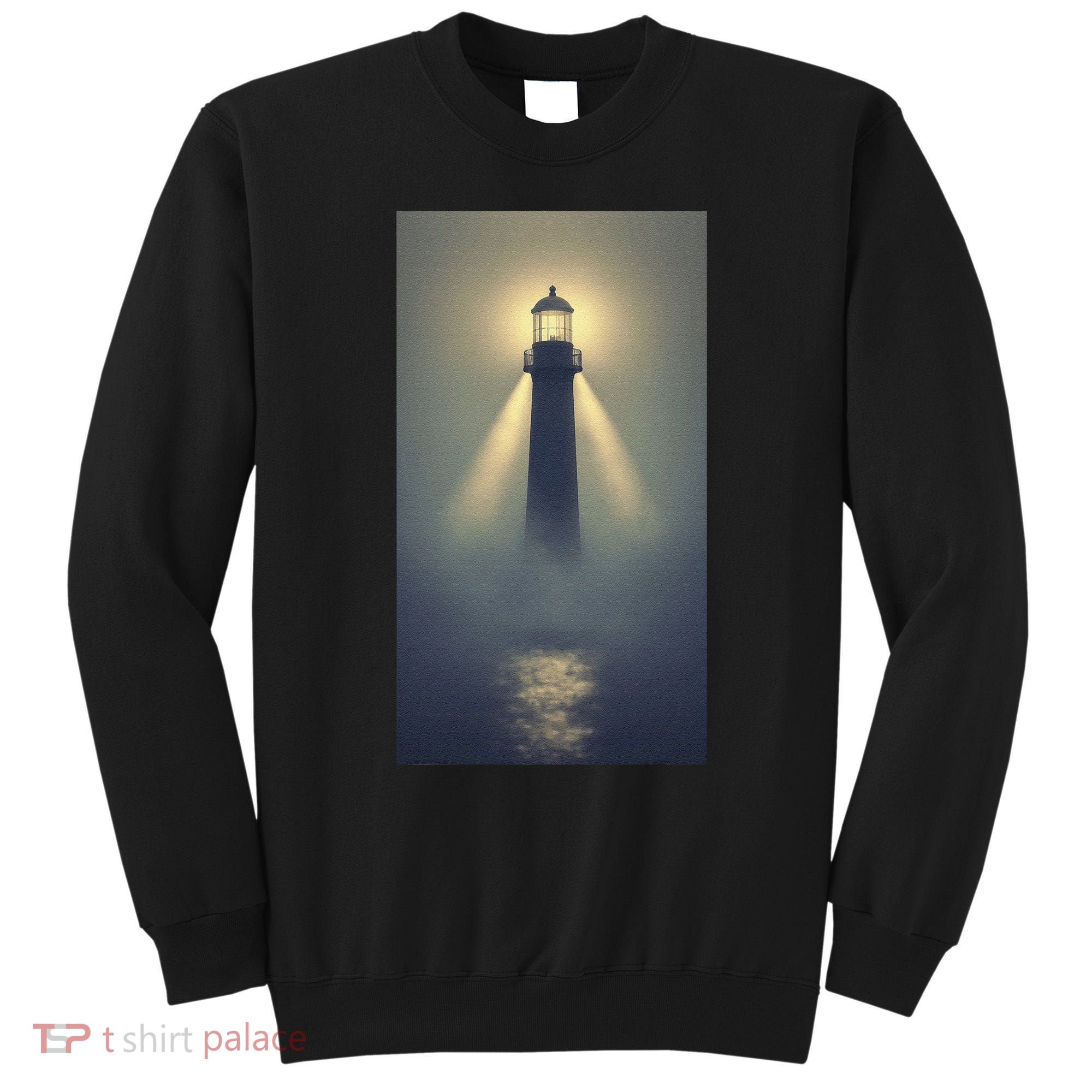 Nautical Lighthouse Beam Ocean Maritime Fog Sweatshirt