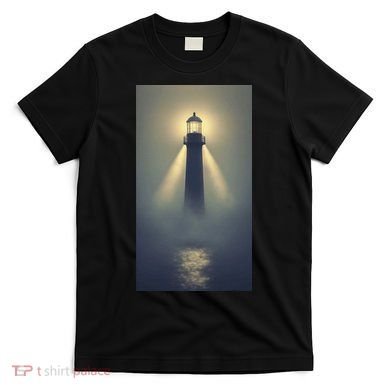 Nautical Lighthouse Beam Ocean Maritime Fog T-Shirt