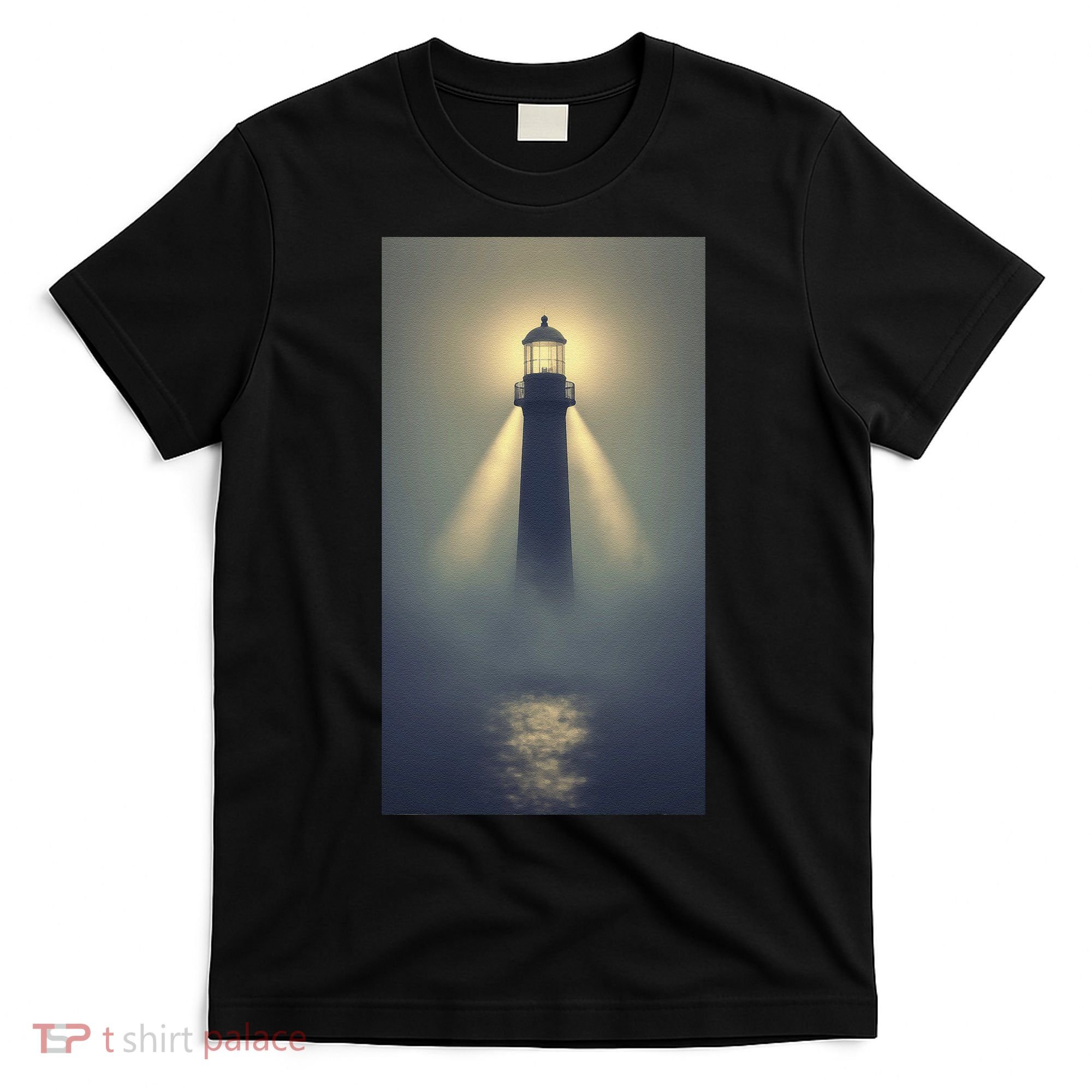 Nautical Lighthouse Beam Ocean Maritime Fog T-Shirt