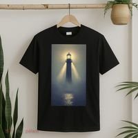 Nautical Lighthouse Beam Ocean Maritime Fog T-Shirt thumb 2