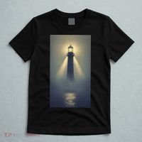 Nautical Lighthouse Beam Ocean Maritime Fog T-Shirt thumb 5