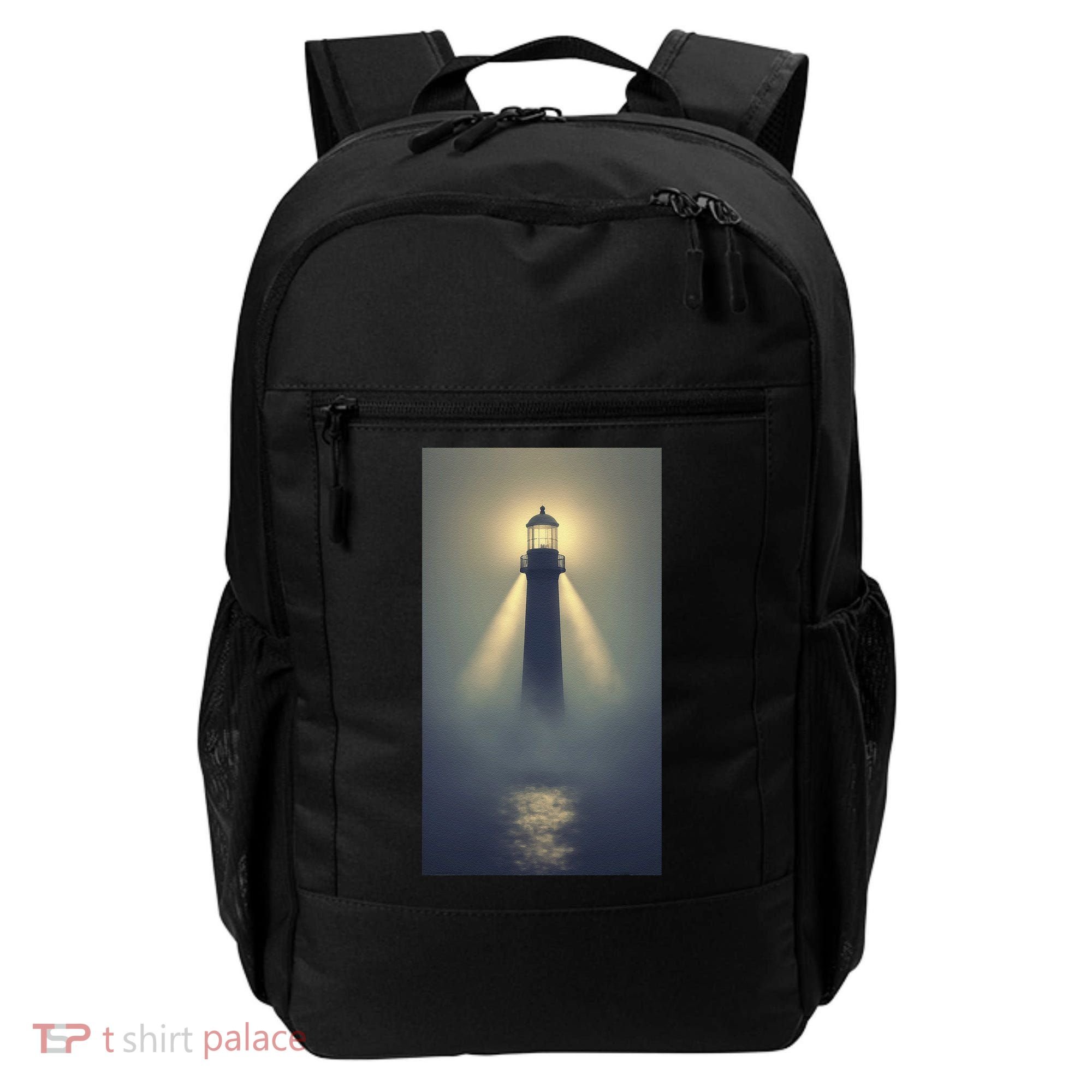 Nautical Lighthouse Beam Ocean Maritime Fog Backpack