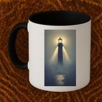Nautical Lighthouse Beam Ocean Maritime Fog Coffee Mug thumb 2