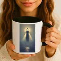 Nautical Lighthouse Beam Ocean Maritime Fog Coffee Mug thumb 3