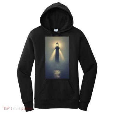 Nautical Lighthouse Beam Ocean Maritime Fog Women's Hoodie