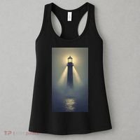 Nautical Lighthouse Beam Ocean Maritime Fog Women's Tank Top thumb 3