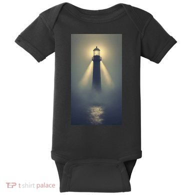 Nautical Lighthouse Beam Ocean Maritime Fog Baby Bodysuit