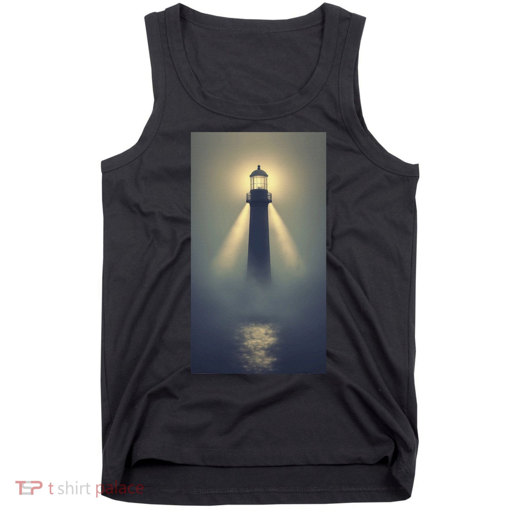 Nautical Lighthouse Beam Ocean Maritime Fog Tank Top
