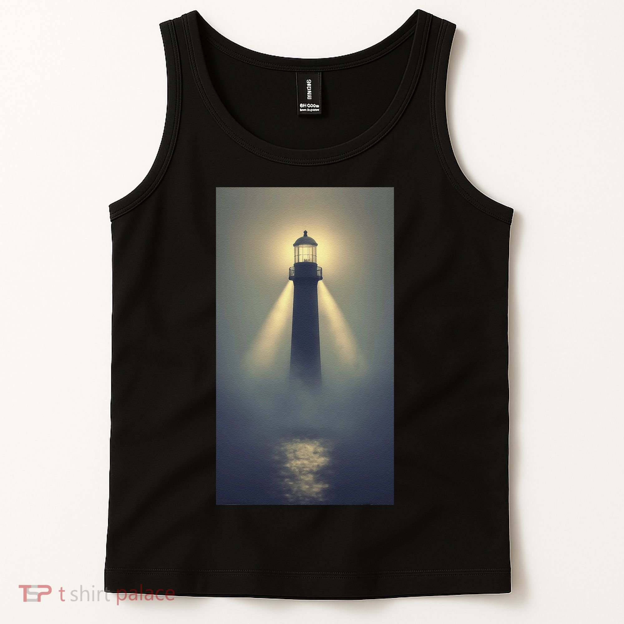 Nautical Lighthouse Beam Ocean Maritime Fog Tank Top