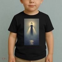 Nautical Lighthouse Beam Ocean Maritime Fog Toddler T-Shirt thumb 2