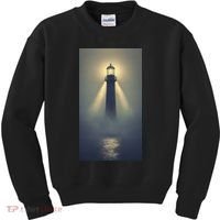 Nautical Lighthouse Beam Ocean Maritime Fog Kids Sweatshirt thumb 0