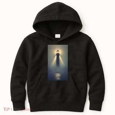 Nautical Lighthouse Beam Ocean Maritime Fog Kids Hoodie