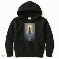 Nautical Lighthouse Beam Ocean Maritime Fog Kids Hoodie thumb 0