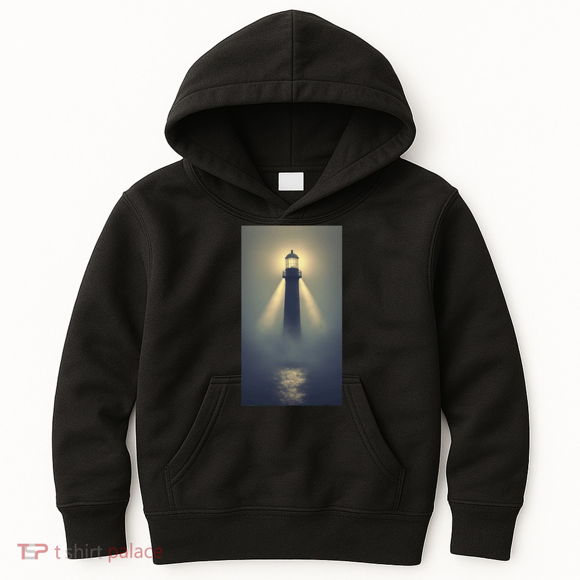 Nautical Lighthouse Beam Ocean Maritime Fog Kids Hoodie