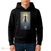 Nautical Lighthouse Beam Ocean Maritime Fog Kids Hoodie thumb 4