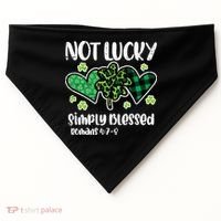 Not Lucky Blessed Christian   St Patrick Day USA-Made Doggie Bandana thumb 0