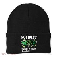 Not Lucky Blessed Christian   St Patrick Day Beanie thumb 0